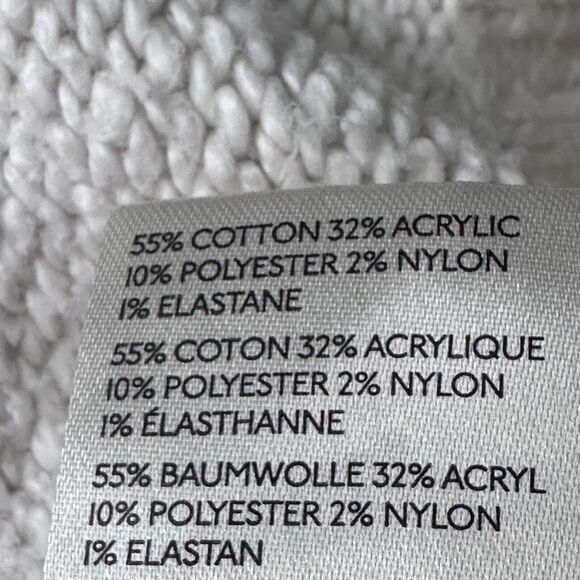 Free People Sweater Womens Medium Off-White Cotton Knitted Crew Neck Long Sleeve - Picture 7 of 12